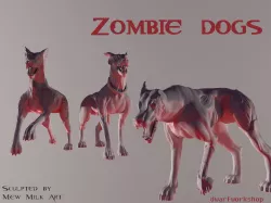 Cerberus zombie dogs miniatures (residual evil)