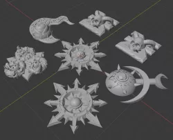 Chaos Gods symbol pendant