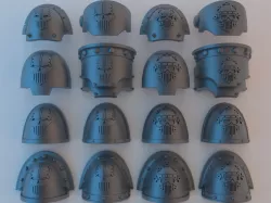 (Chaos) Space Marine Shoulder Pads - Iron Warriors