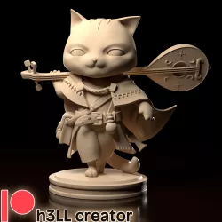 Chibi Cat Bard