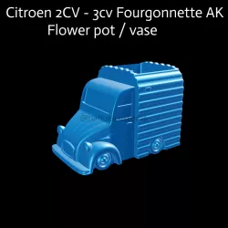Citroen 2CV - 3cv Fourgonnette AK Flower pot / vase