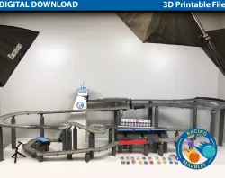 Complete Set for Marble Sports Racing System - DIGITAL FILES for 3D Printing - A Modular Marble Racetrack Toy - STEM Toy
