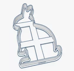 COOKIE CUTTER RABBIT SILHOUETTE EASTER CUTTER EASTER RABBIT