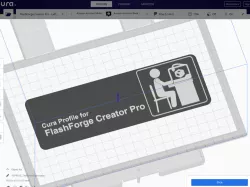 Cura Profile for FlashForge Creator Pro