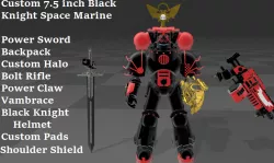 Custom 7.5 inch Black Knight Space Marine