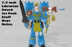 Custom 7.5 inch Space Marine Librarian