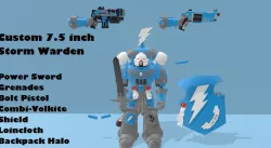 Custom 7.5 inch Storm Wardens Space Marine