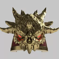Demon space marine shoulder pad