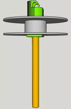 device for using empty coils (for birds)