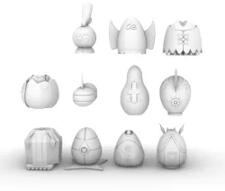 Digimon Adventure 2.0 Inspired Digi-Eggs/ Digi-mentals Full Set