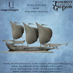 Elven Carrack with Playable Interior