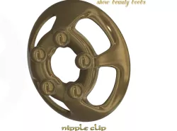 FAKE NIPPLE PIERCING Female male Non-Piercing Body Jewellery Bondage Weight Female Chastity Device Nipple Restraints Clamp femJ-18 version 3d print cnc