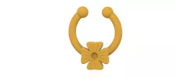 fake nose hoop with cross shaped flower FAKE NIPPLE PIERCING Female male Non-Piercing Body Jewellery Bondage Weight Female Chastity Device Nipple Restraints femJ-17 version 3d print cnc
