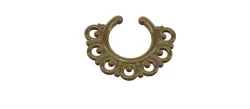 fake nose hoop with cross shaped flower FAKE NIPPLE PIERCING Female male Non-Piercing Body Jewellery Bondage Weight Female Chastity Device Nipple Restraints femJ-20 version 3d print cnc