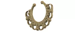 fake nose hoop with cross shaped flower FAKE NIPPLE PIERCING Female male Non-Piercing Body Jewellery Bondage Weight Female Chastity Device Nipple Restraints femJ-21 version 3d print cnc