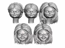 Fan Art Tiffany Valentine and Belle Heads Child's Play