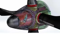 Four-bladed steerable propeller