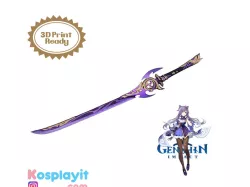 Genshin Impact - Mistsplitter Reforged - Digital 3D Model Files - Keqing Cosplay