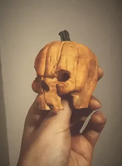 Halloween pumpkin skull