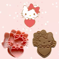 Hello kitty heart DCUT 1 COOKIE CUTTER STAMP