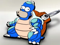 Homer Keychain - Blastoise