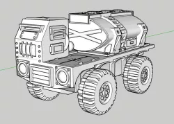 Imperial Fuel Tanker on wheels model ST Mk.1