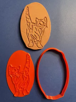 Kitten butt cookie cutter