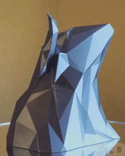 Low Poly bull bust