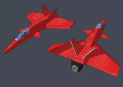 Low poly Space Plane Toy