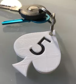 Magic Keychain 5 of Spades