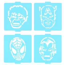 Marvel stencil set of 4 for Coffee and Baking