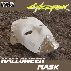 Mask Mask Mask Cyberpunk Halloween Fashion Art Skull