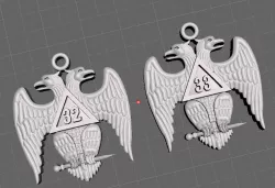 MASONIC PENDANT, MASONIC, MASONIC EAGLE, MASONIC EARRING