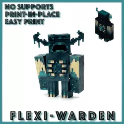 Minecraft Warden Flexi articulated print-in-place