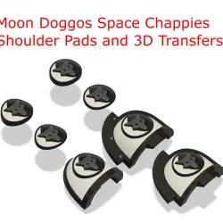 Moon Doggos Shoulder Pads and 3D Transfers - Lunar Wolves