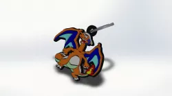 Mr. Burns and Charizard keychain
