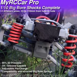 MyRCCar 1/10 Big Bore Shocks Complete, 55-110mm 12 different sizes RC Car Shocks