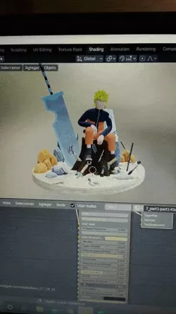 Naruto shippuden figure and weapons