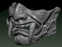Oni Samurai mask for cosplay