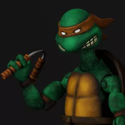 Original TMNT Michelangelo Action Figure printable