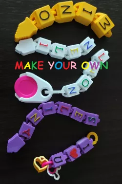 Pendant with names (whole alphabet and more!)