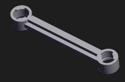 Plastic construction connecting rod