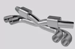 RC Drift Car Twin Exhaust System 1:10 Round Muffler