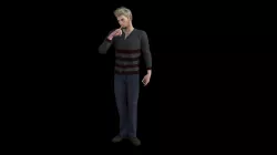 Realistic male human rigged model