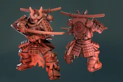 Samurai Space Marine warrior 3D print model