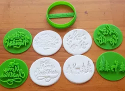 Set navideño sello y cortante circulo