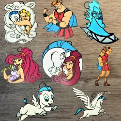 Set of 8 Disney Hercules ornaments