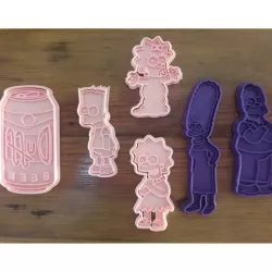 Set x6 cookie cutter simpsons