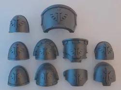 Space Marine Shoulder Pads - Dark Angels