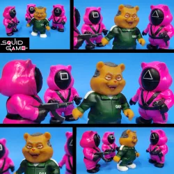 Squid Game Bears Player-001 and 456